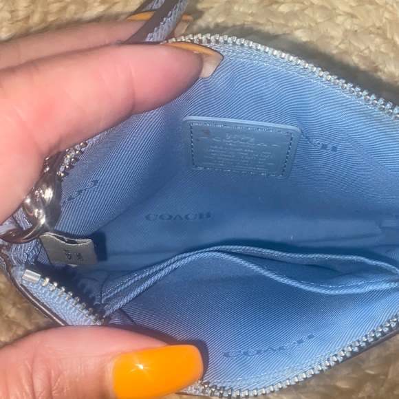 Coach Blue and Yellow Wristlet - Picture 3 of 6